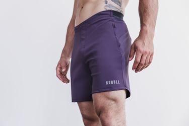 Nobull Lightweight 7" Men's Shorts Dark Purple | Australia (PC9562)